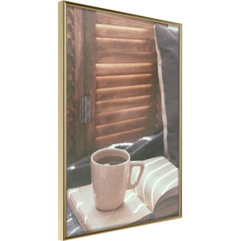 Affiche Murale Encadrée "Sunday Morning" 40 x 60 cm Or (1/2)