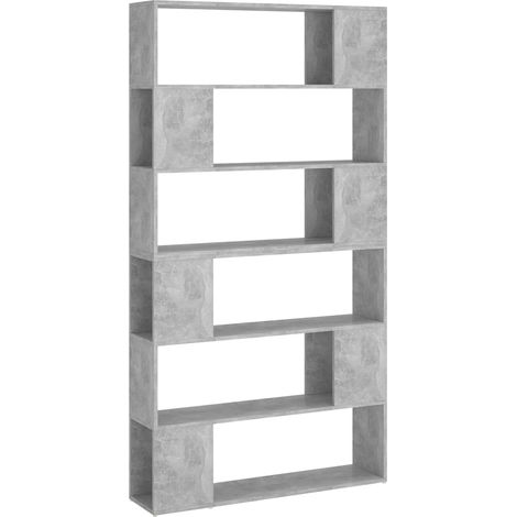 Maison Exclusive - Bücherregal Raumteiler Betongrau 100x24x188 cm