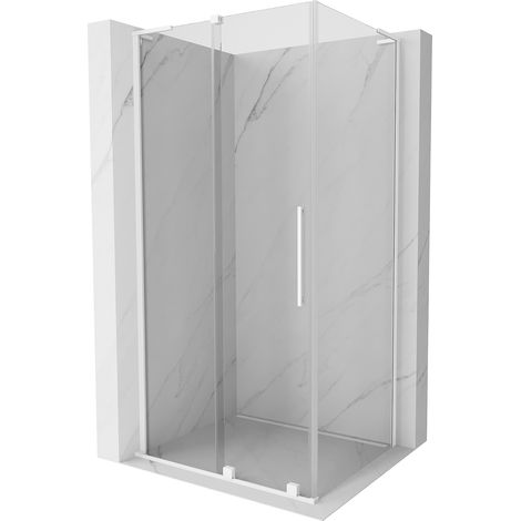Mexen Velar L Duschkabine Schiebetür 120 x 75 cm, transparent, weiß - 871-120-075-03-20 (1/5)