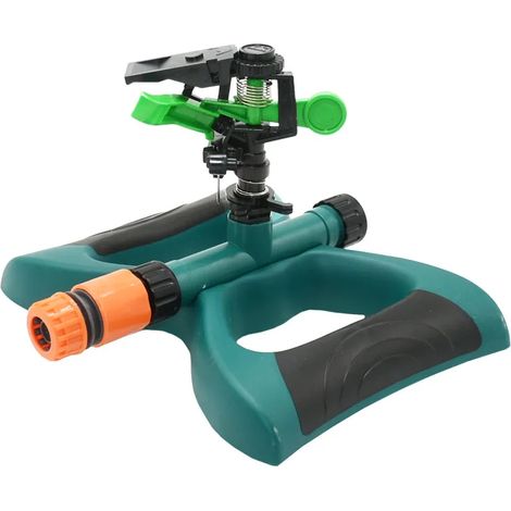 Arroseur de pelouse rotatif à 360° (tuyau 1/2") avec support de buse et connecteur. Bras oscillant rotatif. Arroseur pour irrigation agricole (1 pièce). (1/5)