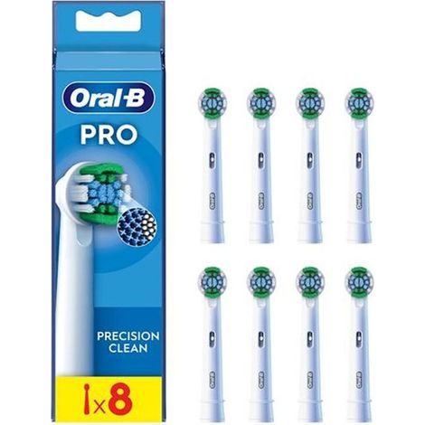 ORAL-B - Cepillos Precision Clean - Paquete de 8 - Cerdas en forma de cruz para una limpieza óptima (1/5)