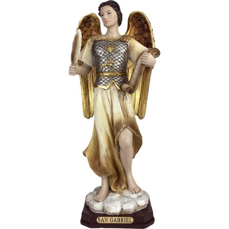 Figura religiosa di San Gabriele in resina - Dettagli eleganti e decorativi