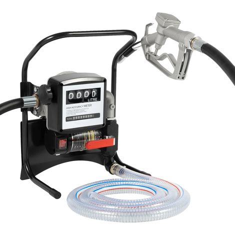 Pompe à carburant électrique, puissance de 200 W, débit de 2400 l/h, longueur d'aspiration de 16,4 pieds, hauteur de levage de 32,8 pieds, clapet anti-retour intégré (1/5)