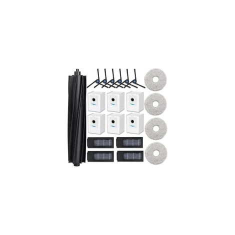 Accessoires pour aspirateur Ecovacs Deebot X2 – 1 brosse principale en caoutchouc – 4 filtres HEPA – 6 sacs tissu non tissé – 4 lingettes microfibre - DEX86
