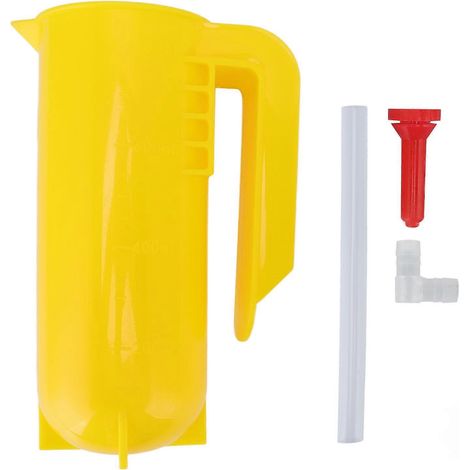 Lamb Feeding Cup 800ml Murale en Plastique Épaissi pour Ferme, Biberon avec Tétine et Paille pour Agneaux (1/5)