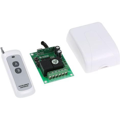 Smart Home 433Mhz RF DC 12V 2CH Code d'apprentissage Télécommande sans fil Commutateur Relais Récepteur Émetteur Système universel et commandes longue portée 500M 1527 (1/5)