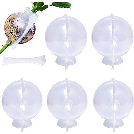 5PCS - Boule De Marcottage Aérien - Godet De Repiquage - Transparent Pour Bouturage Et Germination - Intérieur Extérieur Serre - 8x8cm (1/5)