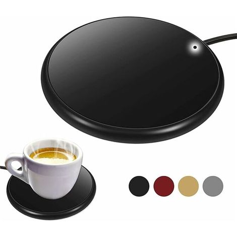 Mug Warmer, Coffee Warmer, USB Coffee Warmer, Portable Mug Warmer for Desk, for Cup Warmer for Cocoa, Tea, Milk, Drinks, for Coffee Gifts。black (1/5)