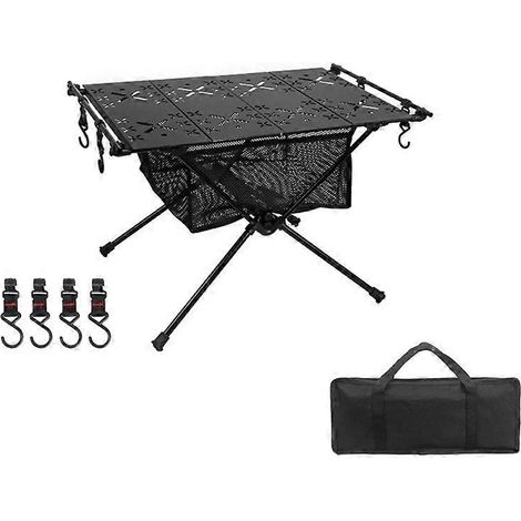 Table pliante extérieure portable, compacte et ultra-légère, idéale pour pique-nique, camping et randonnée. (1/4)