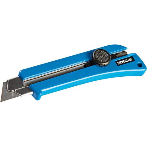 Taglierino Silverline con lama retraibile 25 mm corpo in gomma lama 7 sezioni (1/4)