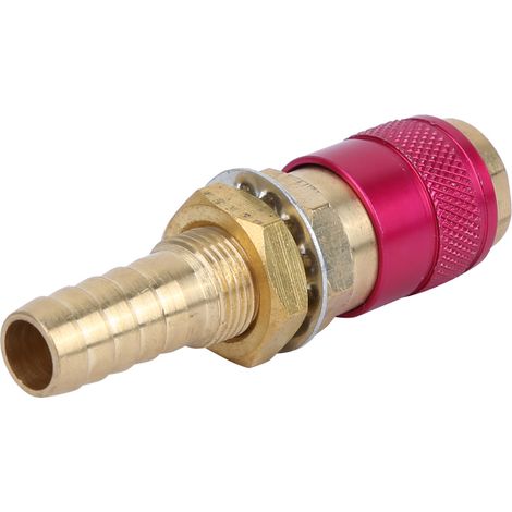 Lot de 2 raccords rapides M10 rouges pour torche de soudage TIG, refroidis par eau et par gaz.