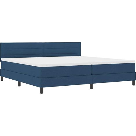 Maison Exclusive - Letto a molle con materasso con led Blu 200 x 200 cm Tessuto (1/5)