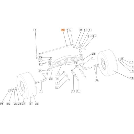 Asta collegamento trattorino rasaerba modelli OM107L ORIGINALE EMAK SGN532980152