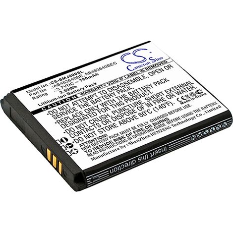 NX - Batterie téléphone, smartphone, GSM pour Samsung 3.7V 700mAh - AB483640BEAB483640B