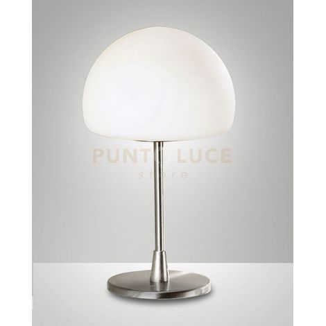 GAIA LAMPADA DA TAVOLO ATTACCO G9 LAMPADINA INCLUSA COLORE NICHEL SATINATO DIMMERABILE D.14CM