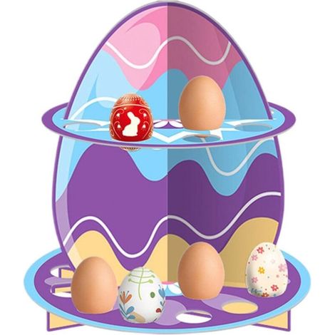 Decoración de Pascua: Bandeja rústica para huevos, centro de mesa ideal y accesorio de cocina. (1/4)