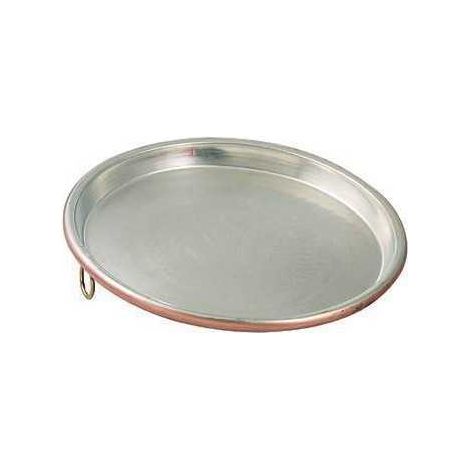 Vigor Blinky 94080-40 Teglia Rame Stagnato Tonda Professionale Bordo 3 cm Diametro 40 cm