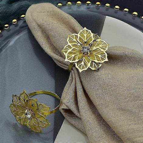 Ronds de serviette élégants pour la décoration de banquets de mariage et de festivals (1/5)