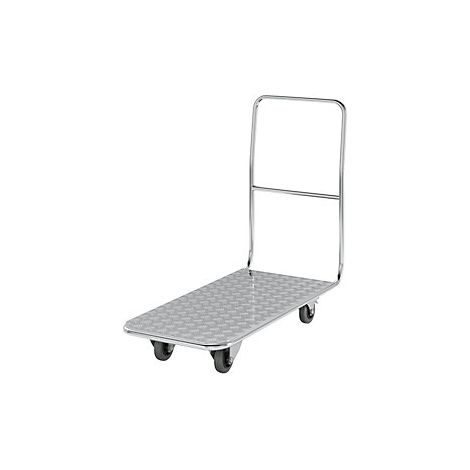 Carro de plataforma  de aluminio con estructura estriada  L x A
