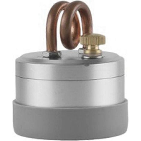 Mini réchaud à alcool portable d'extérieur, coque solide argentée (1/5)