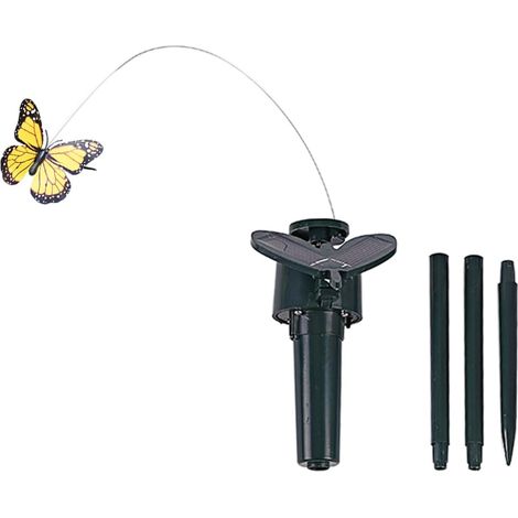 Papillon Solaire - Moulinet À Papillon Et Colibri Avec Tige En Acier - Hauteur Totale 40 Cm - Pour Jardin Extérieur - 1 Pièce (1/5)
