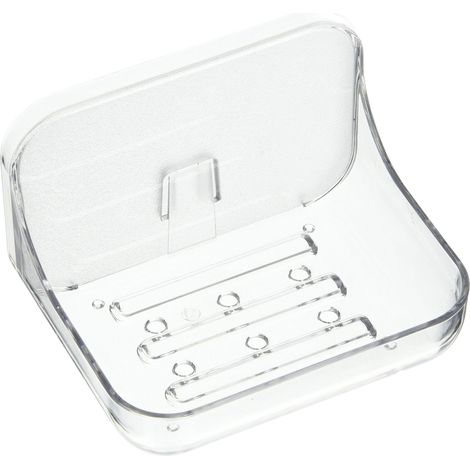 Salle de Bain Porte-Savon, Translucide, 9.5 x 12 x 8 cm (1/5)