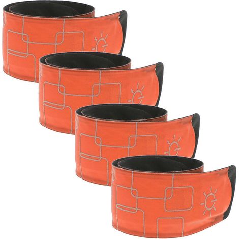Sangles de cheville LED réglables, pour la course à pied, ensemble de 8 sangles de jambe réfléchissantes (1/5)