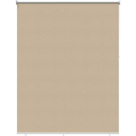 Store enrouleur avec protection UV, beige, 180 x 140 cm, polyester.