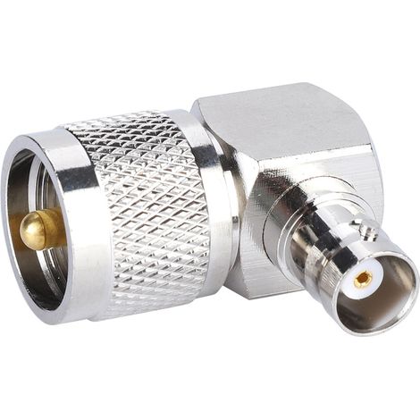 Adaptateur RF PL-259 Mâle vers BNC Femelle à 90 Degrés - Connecteur Coaxial Droit