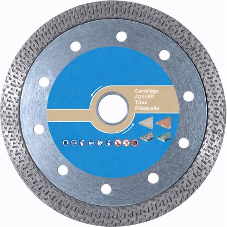 Disque Diamant Jante Continue en Croisillons D. 230 x Al. 22.23 x Ht. 10 x ép. 1.4 mm - Grès Cérame, Granit et Marbre - Diamwood