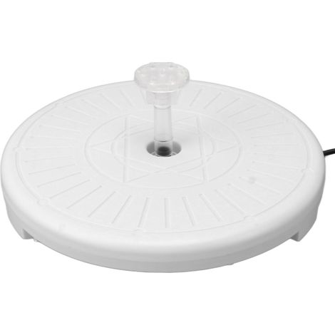 Fontaine solaire pour bain d'oiseaux avec pompe et lumières LED colorées, télécommande et buse pour bassin de jardin ou piscine extérieure (1/5)