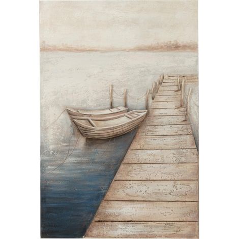 Toile Peinture Déco "Mog" 80x120cm Multicolore (1/5)