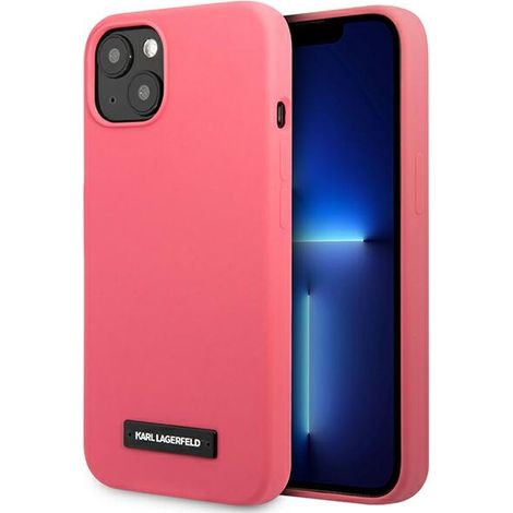 Karl Lagerfeld KLHCP13MSLMP1PI iPhone 13 / 14 / 15 6.1 carcasa rígida fucsia/placa de silicona fucsia (1/5)