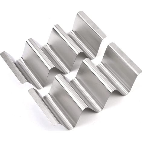 Lot de 2 supports à tacos en métal pour coquilles de taco, support à tacos durable pour tacos mardi, très dur et robuste, passe au lave-vaisselle et au micro-ondes (en forme de U) (1/5)