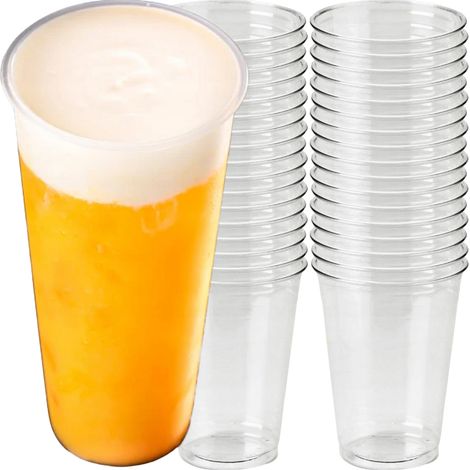 Chopes à bière lisses sans bord 500 ml x 50 pièces (1/2)