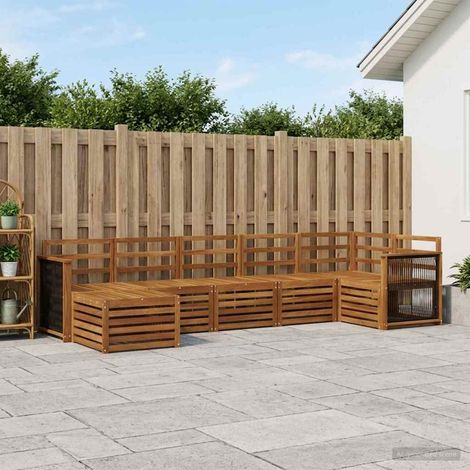 vidaXL Outdoor Sofa Set 6 pcs Natural Solid Acacia Wood (1/5)