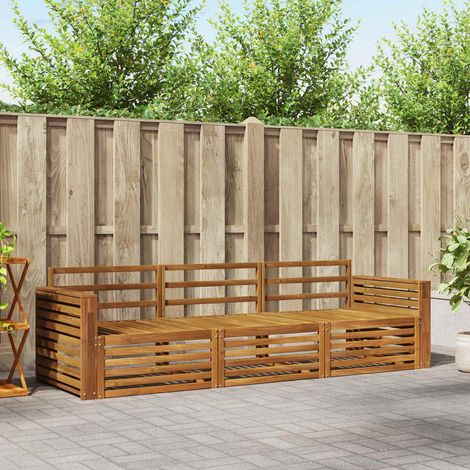 vidaXL Set di divani da esterno 3 pcs Naturale (1/4)