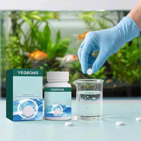 Pastilles purificatrices d'eau pour aquarium, pour une eau claire, pratiques pour un usage quotidien à la maison – 100 g (1/5)