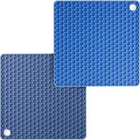 2er-Pack Untersetzer für heiße Töpfe und Pfannen, Silikon-Untersetzer, Halter für heiße Teller, Untersetzer für heiße Gerichte (1/5)