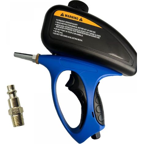 Lntyq Sableuse Portative, Kit de Pistolet de Sableuse Portable Petite Buse Pistolet de Sablage Pneumatique Sablage au Verre