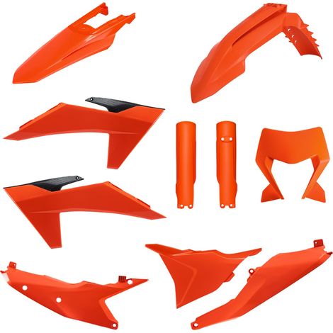 Kit di plastiche Polisport per KTM EXC XC 24 25, arancione, resistenti.