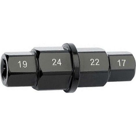 Outil de démontage et de modification de l'axe de roue avant de moto (1 pièce) : douille hexagonale Allen pour moyeux de 17, 19, 22 et 24 mm. (1/5)