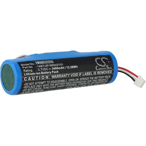 vhbw Batterie compatible avec Akai 5000 Solo, EWI 5000 instrument de musique à vent (3400mAh, 3,7V, Li-ion)