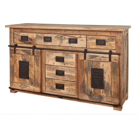 credenza in legno di Mango 150x45x90 mango naturale laccato RAILWAY 119