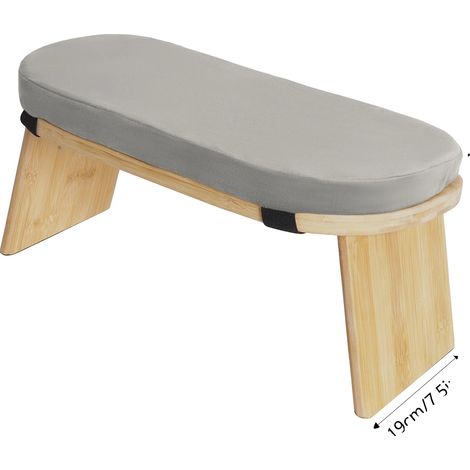 Banc de Méditation, Design Ergonomique, Pliable et Portable, GRIS CLAIR (1/2)