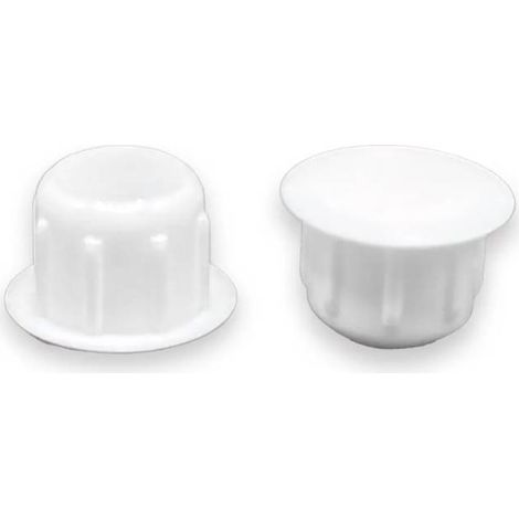 Ajile - Bouchon Capuchon Obturateur Plastique Rond BLANC pour Trou Alésage Diamètre 10 mm (1/3)