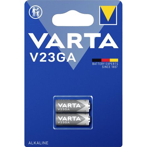 Varta – Lot de 2 piles bouton alcalines 12V V23GA – Pour télécommandes et systèmes d'alarme – Alkaline Special – Longue durée (1/6)