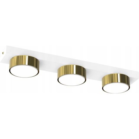 Dekorative LED-Deckenleuchte im Loft-Stil, Modell GX53, weißgold, poliert