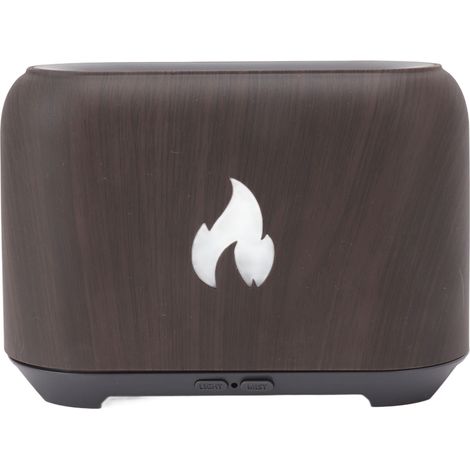 Diffuseur de flamme 130 ml, diffuseur de flamme 3D ajouré, humidificateur USB avec 7 couleurs de lumière LED pour la maison, 5 V, grain profond (1/5)
