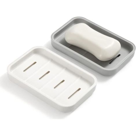 Porte-Savon - Économiseur de Savon - Lot de 2 - Plastique de Haute Qualité - Résistant à la Rouille - Durable (1/4)